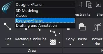 The Designer Planer workspace for Mechanical design