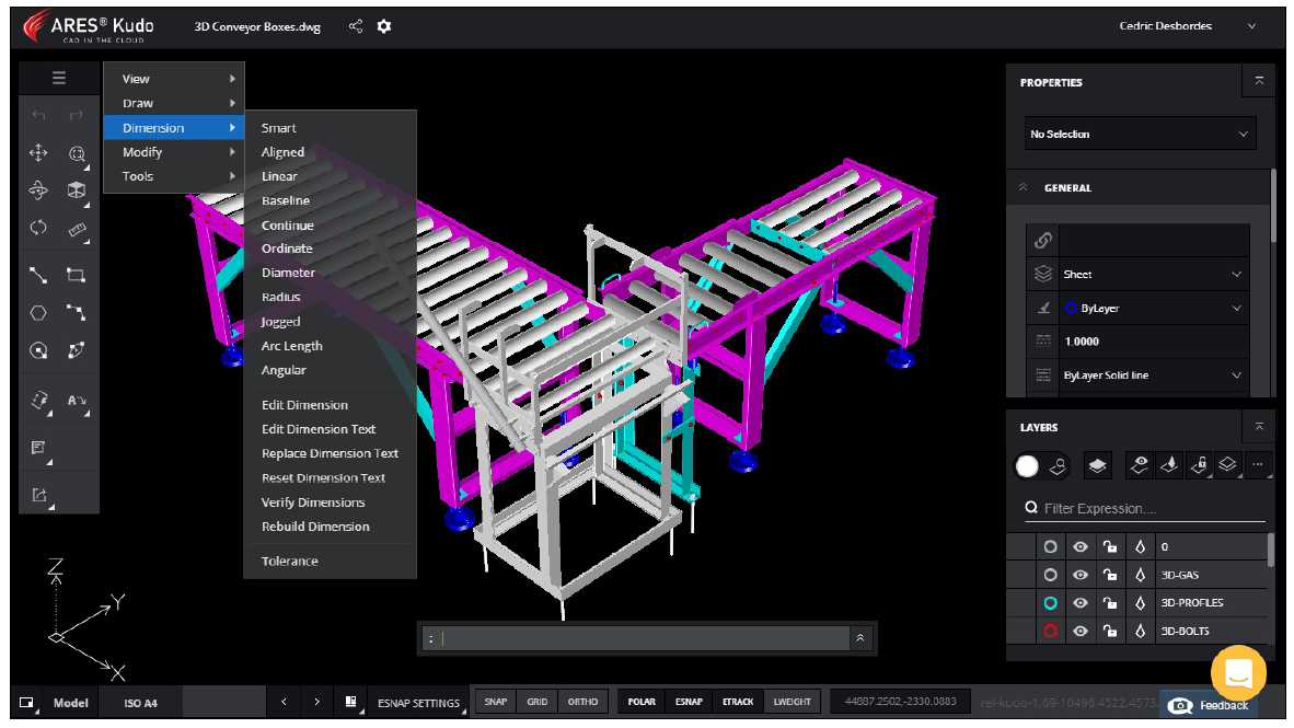Graebert ARES Kudo is more than browser-based drafting software; it is also a platform for managing CAD data on
the desktop and on mobile devices.